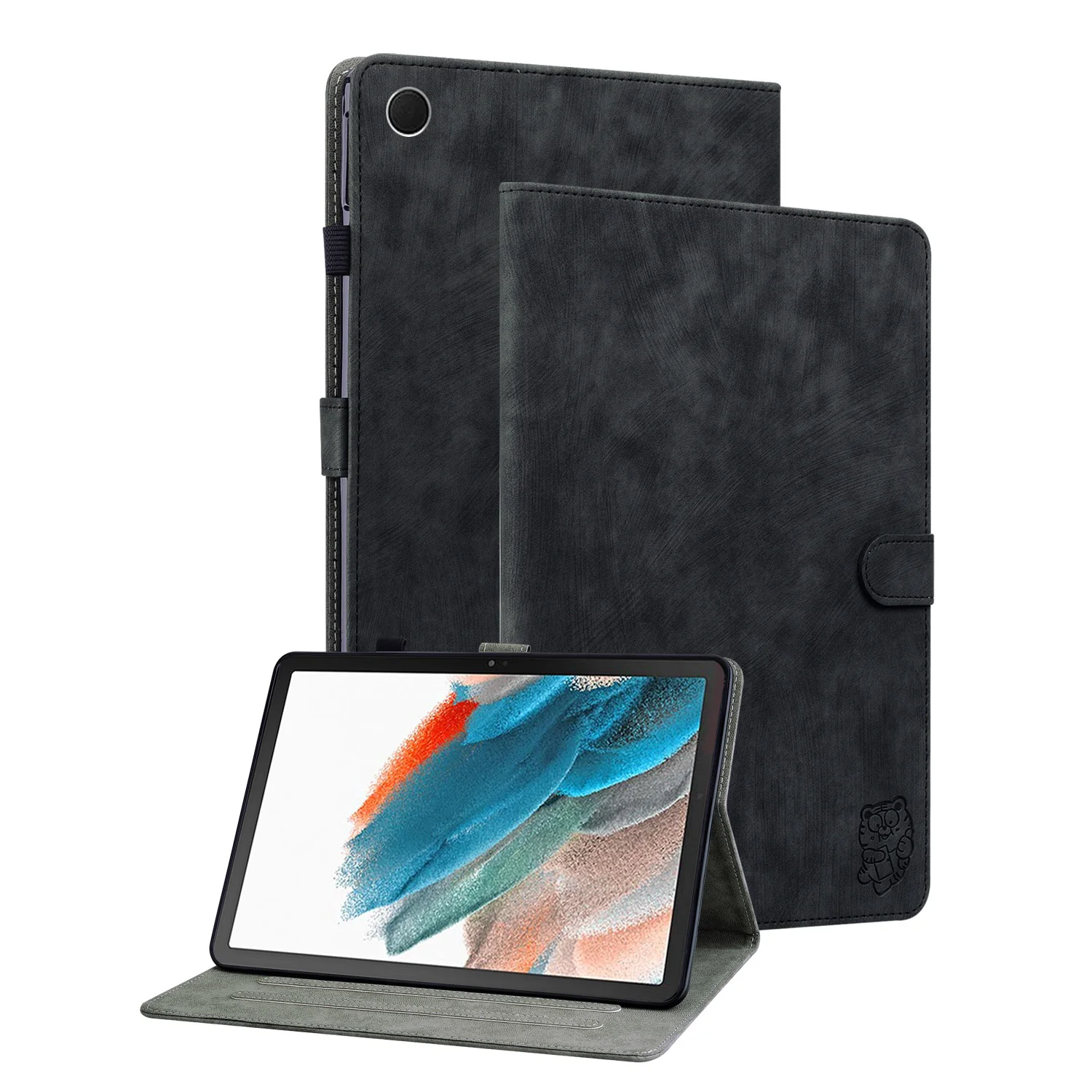 

Чехол из искусственной кожи для Samsung Galaxy Tab A9 Plus 11 2023, SM-X210 SM-X215, чехол A9 8,7 2023, SM-X110 SM-X115, чехол для планшета с милым тигром