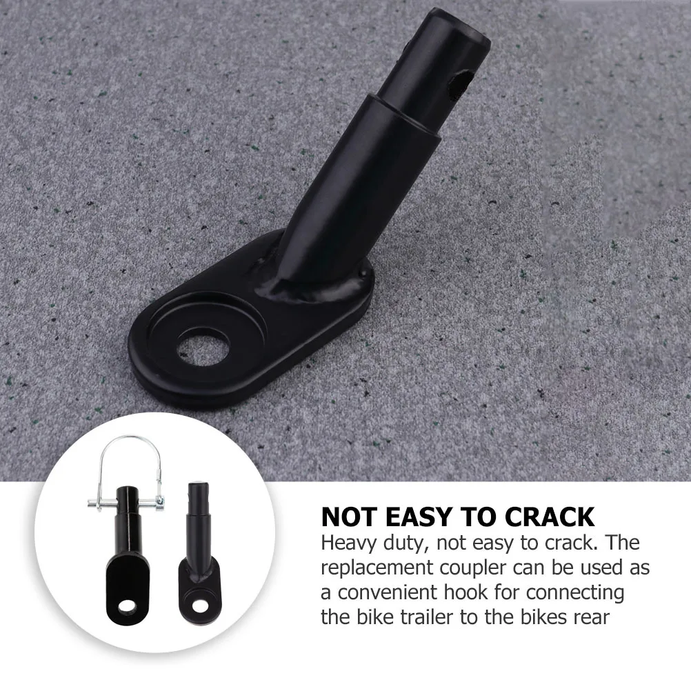 قطعتان من مرفق وصلة وصلة الدراجة باللون الأسود المتين وشديد التحمل للأطفال لركوب الدراجات، سهل التركيب، مقطورة دراجة مناسبة وآمنة #4