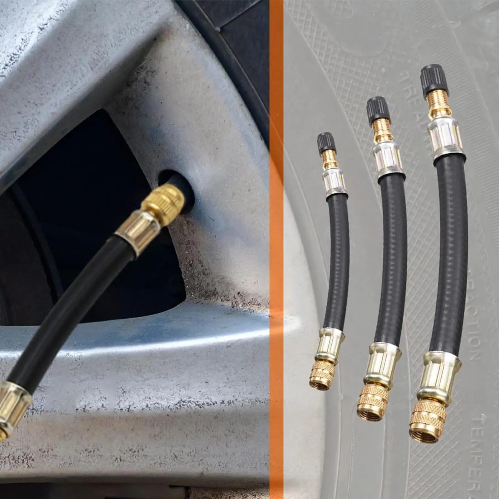 Car Tire Valve Extension Portable Air Compressor Valve Stem Extender ​for AllCars RVs Stroller Bicycles Motorcycles Trucks