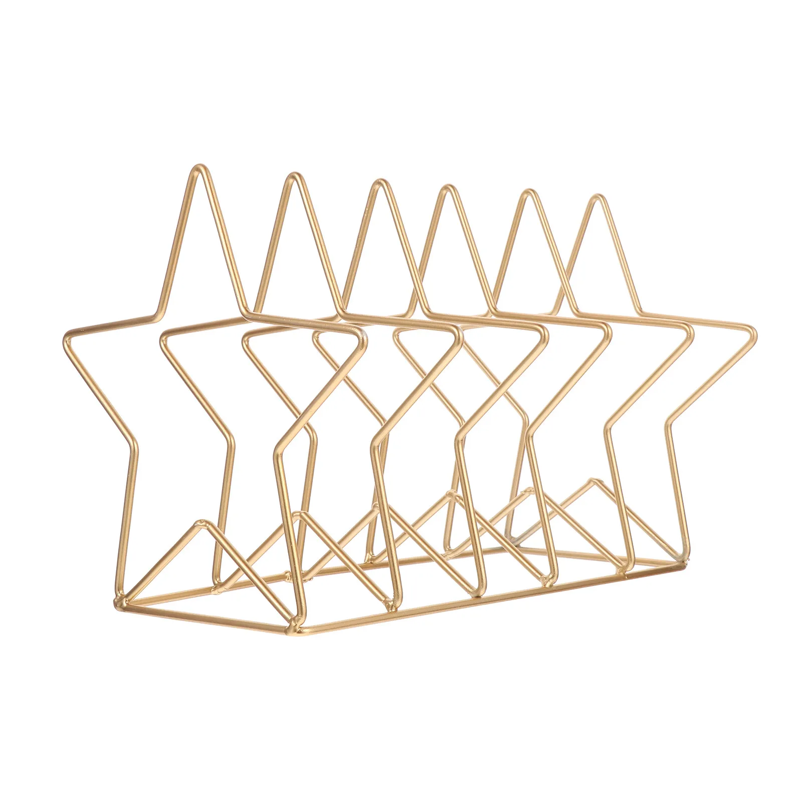 1Pcs Metal Star Desktop Book Rack Iron Storage Shelf Book Organizer Magazine Holder Practical for Office Home