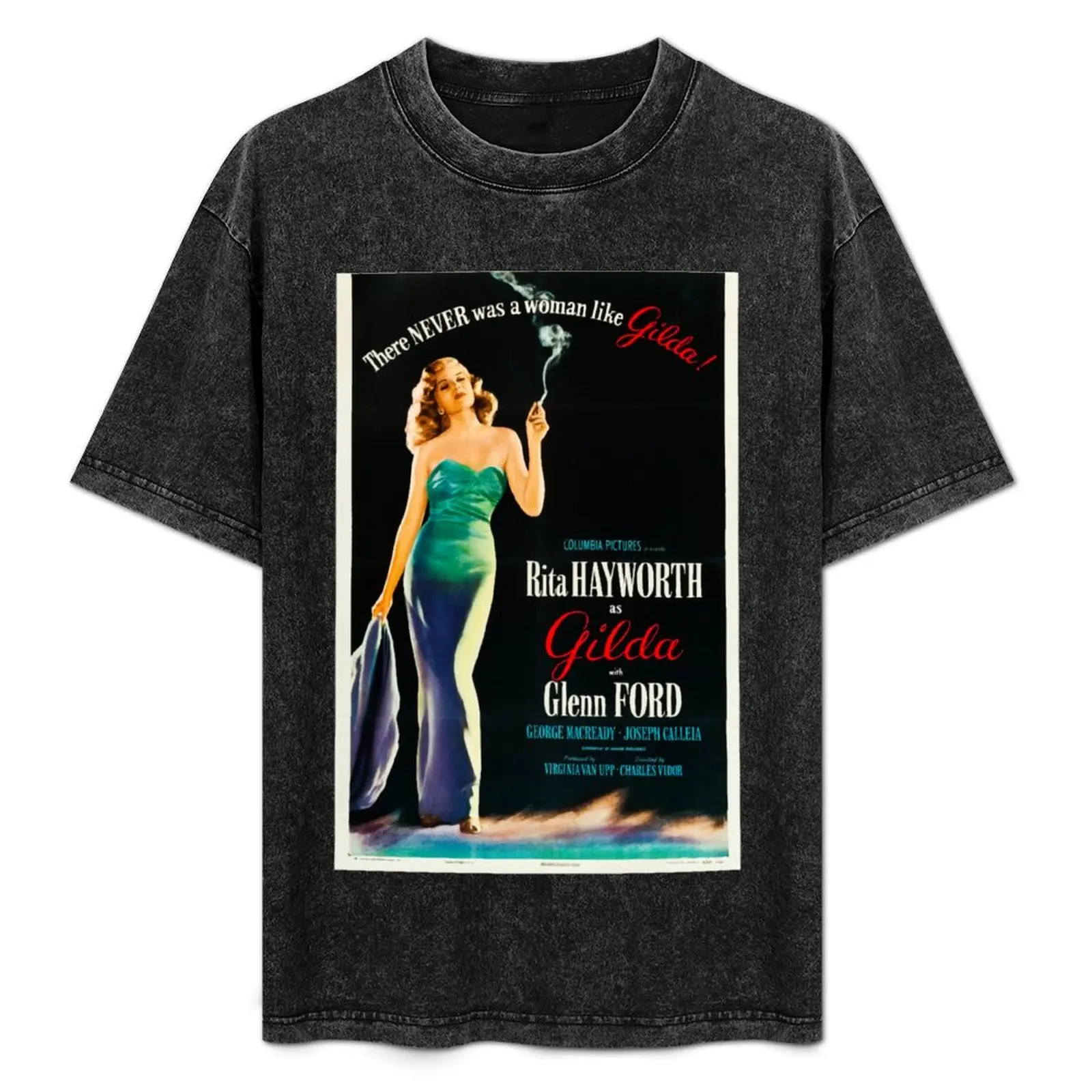 Camiseta Gilda (1946) com Rita Hayworth na capa, poster do filme, casual, combina com tudo, para homens