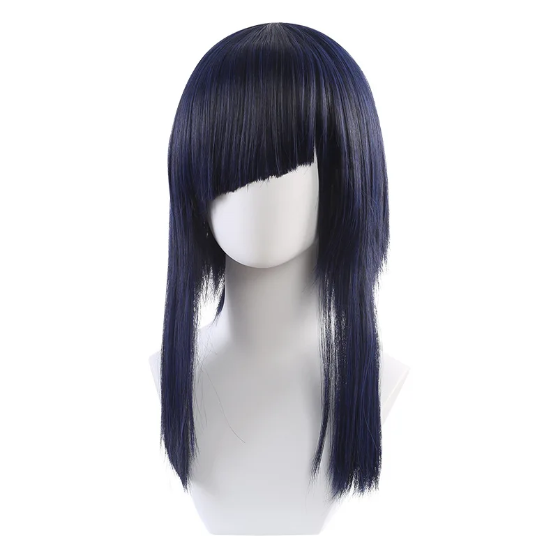 Wan Nian Lan Zi Cosplay Perücke Akiba Reikai Sensou Simulation Kopfhaut Kurze Haare Spezialmischung Blaue Seide