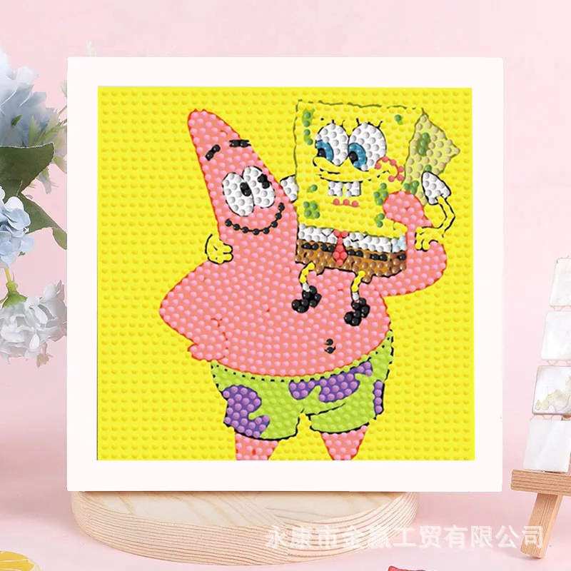 17*17cm CutePikachu 5D Diamond Painting Kit Full Round Drill DIY Diamond Art Cartoon Embroidery Mosaic Home Decoration Craft Gif