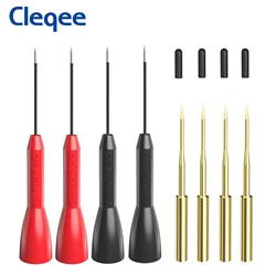 Cleqee P30038-1 8PCS 1mm Insulated Test Probes Set with 2mm Socket Multimeter Gold-plated Puncture Probe Back Probe Pin