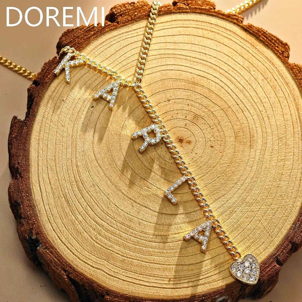 

Lateefah 9mm Custom name Cuban chain Paving Name Personalized Gift jewelry First Letter Birth Stone Zircon letter