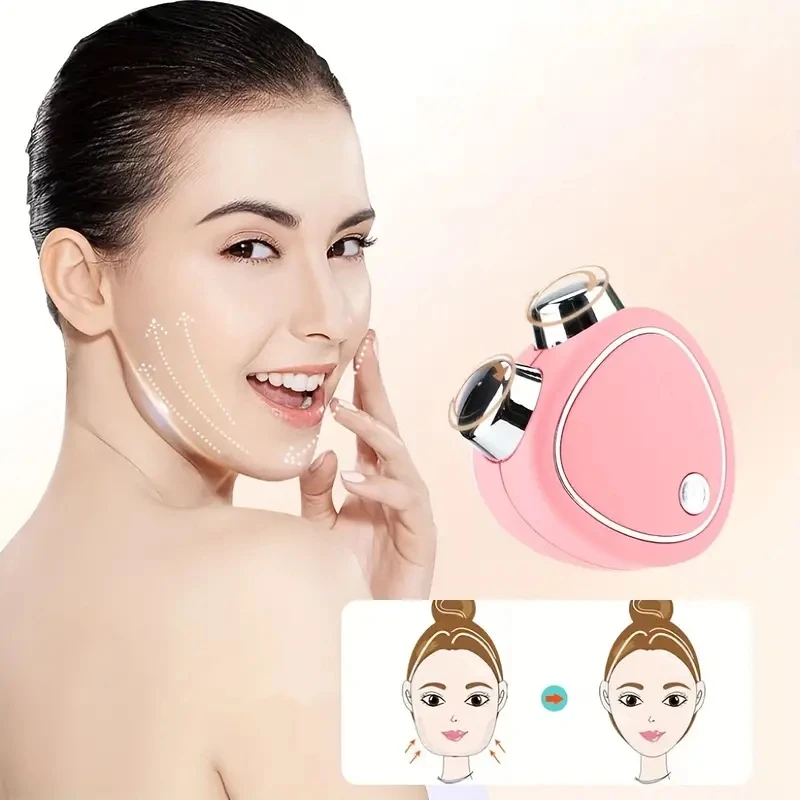 Micro Current Beauty Instrument Mini Portable Face Slimming Massager EMS Delicate Contour Lifting Firming Facial Skin