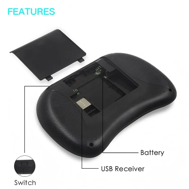 I8 2.4G Mini Wireless Keyboard Classic Black Air Mouse Remote Control Touchpad for Android TV Box PC Smart TV 2026 NEW