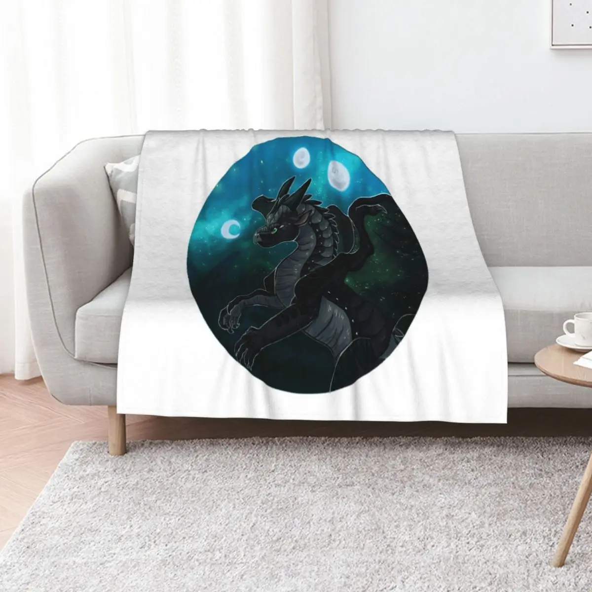 Wings of Fire - Moonwatcher Throw Blanket Soft Furrys Decorative Sofas Decoratives Hairys for babies Blankets