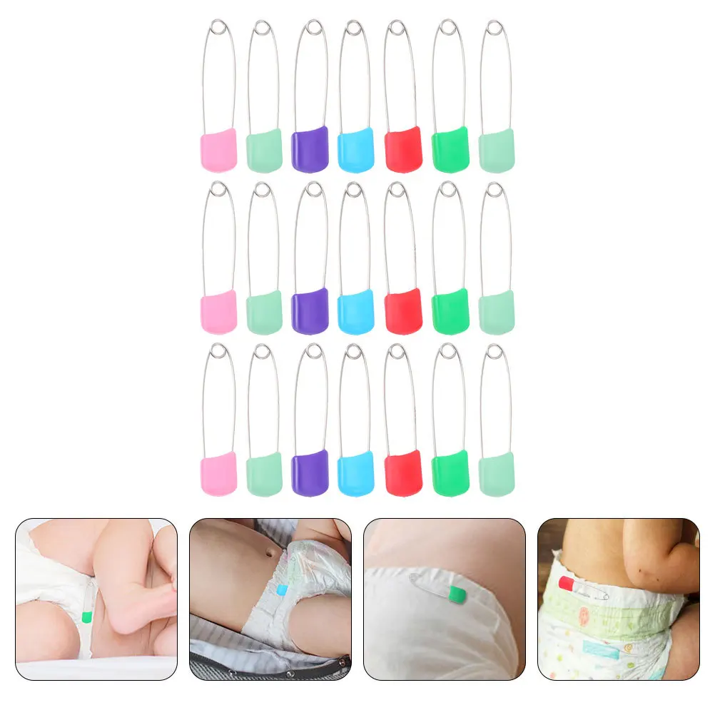 50 個の安全ピンベビーおむつブローチ軽量コンパクト布おむつ洗濯ジュエリークラフト縫製編み物手芸用