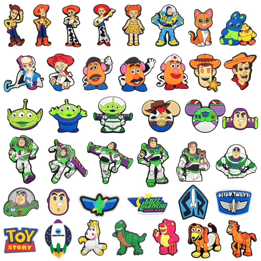 MESUCA 40pcs toy Story Set series Shoes Charms 3D Shoe Buckles DIY Decorations for Sandals & Beach Bags Fashion PVC Accessories - view 5
