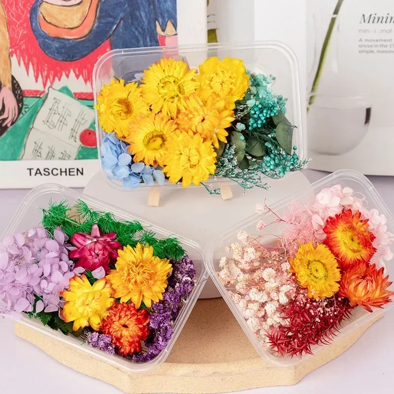 DIY flores secas naturales reales planta Artificial para velas molde resina epoxi decoración de aromaterapia accesorios de Artesanías hechas a mano