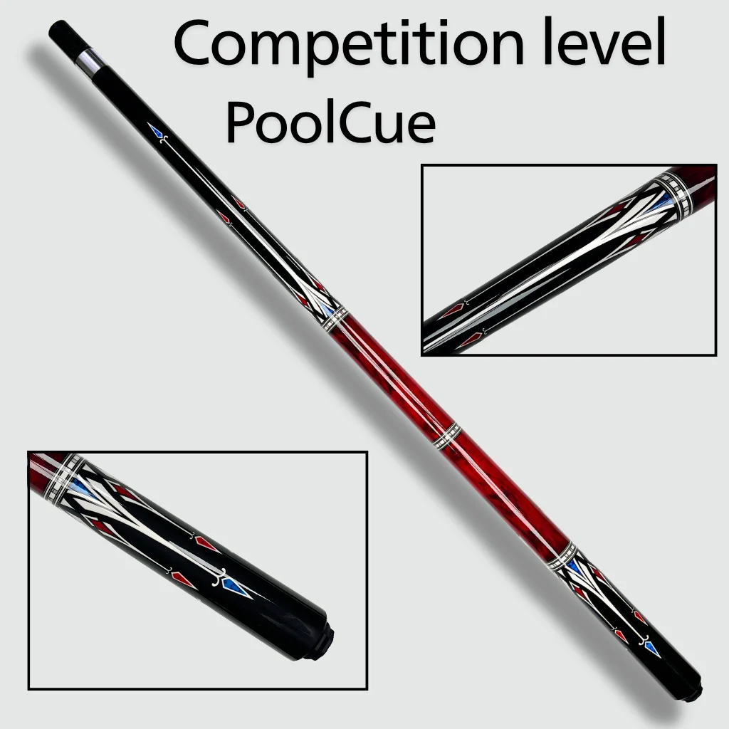 Father‘s Day Gift 12.5mm Low Deflection Fiberglass Pool Cue 2-Piece Billiard Stick with Stainless Steel Quick Joint