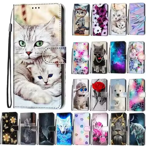 Flower Butterfly Leather Wallet Flip Case For Samsung Galaxy Note 10 Plus Note20 Ultra S10 S20 S21 FE Magnetic Phone Cover Bags