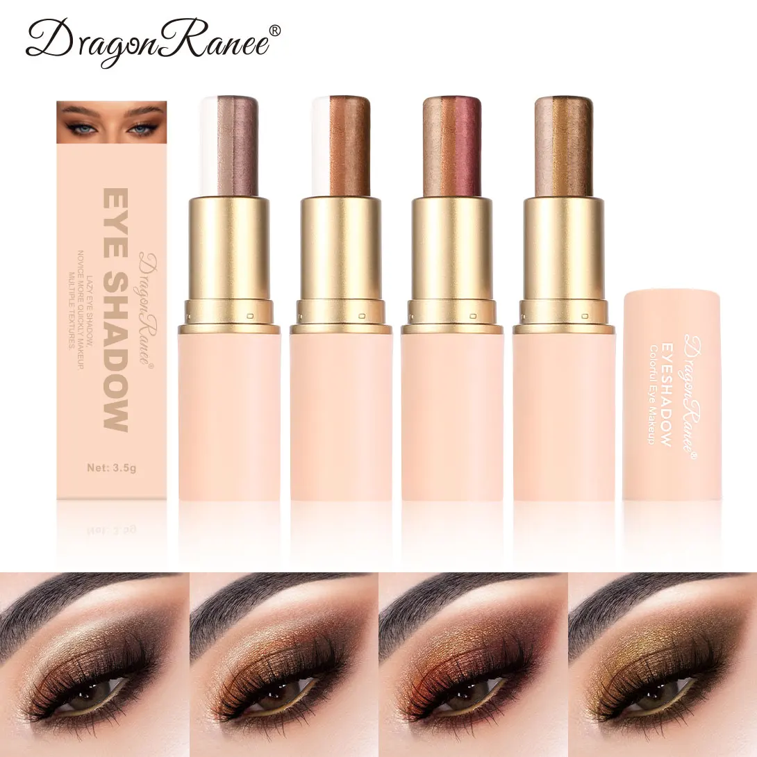 Three-Color Eyeshadow, Pearlescent Pink and Brown Earth-Toned Eyeshadow, Waterproof and Long-Lasting, Suitable for Daily Use, Festivals, and Dates, a Must-Have Eyeshadow for Beginners
