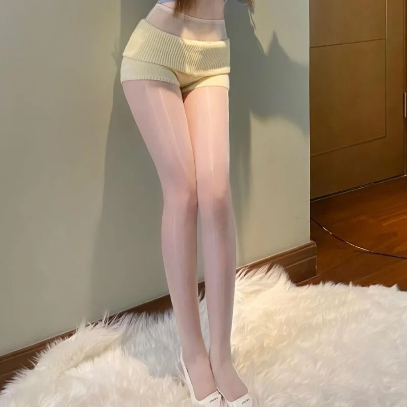 

Cross-Border30DSexy Horse Oil Mask Stockings Crotchless Pantyhose Extended Tall SizeJKDelicate and Silky High-Density Women's So
