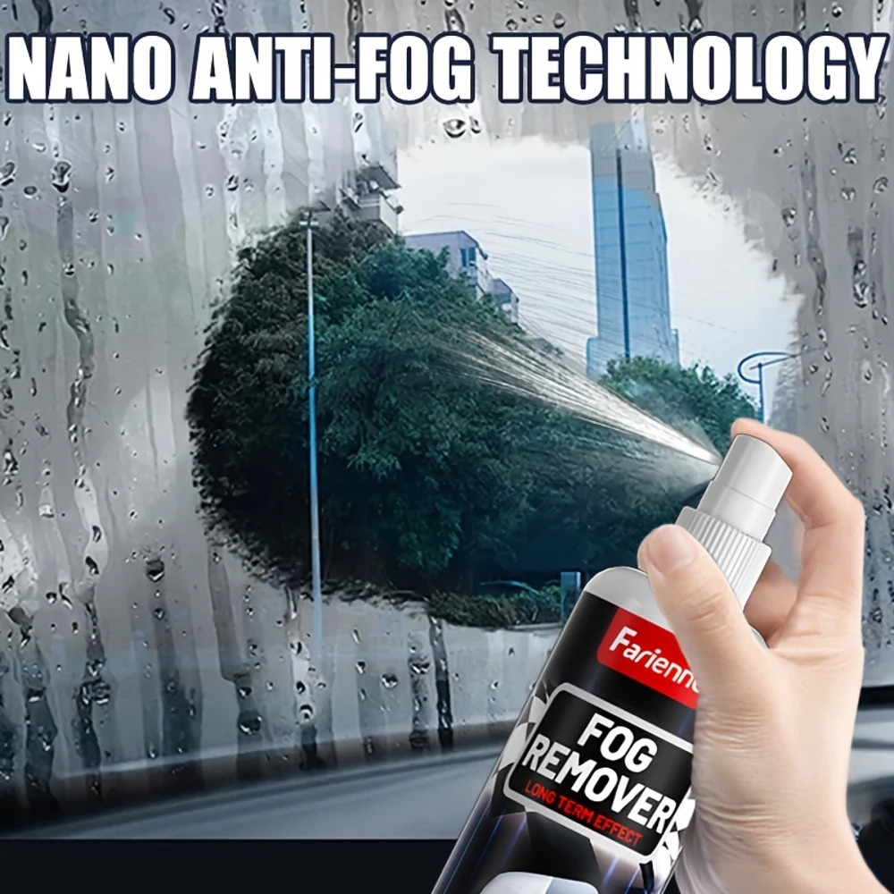 بخاخ FARIENNE Nano المضاد للضباب وإزالة الضباب - تركيبة سريعة الجفاف، تأثير طويل الأمد، 100 مل قاتل ضباب سريع المفعول للسيارة W