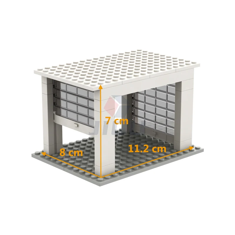 MOC Rolling Gate Garage City Car Building Blocks Classic Doors Windows Baseplate Accessories Assembly Bricks Toys 4217 4218 4219