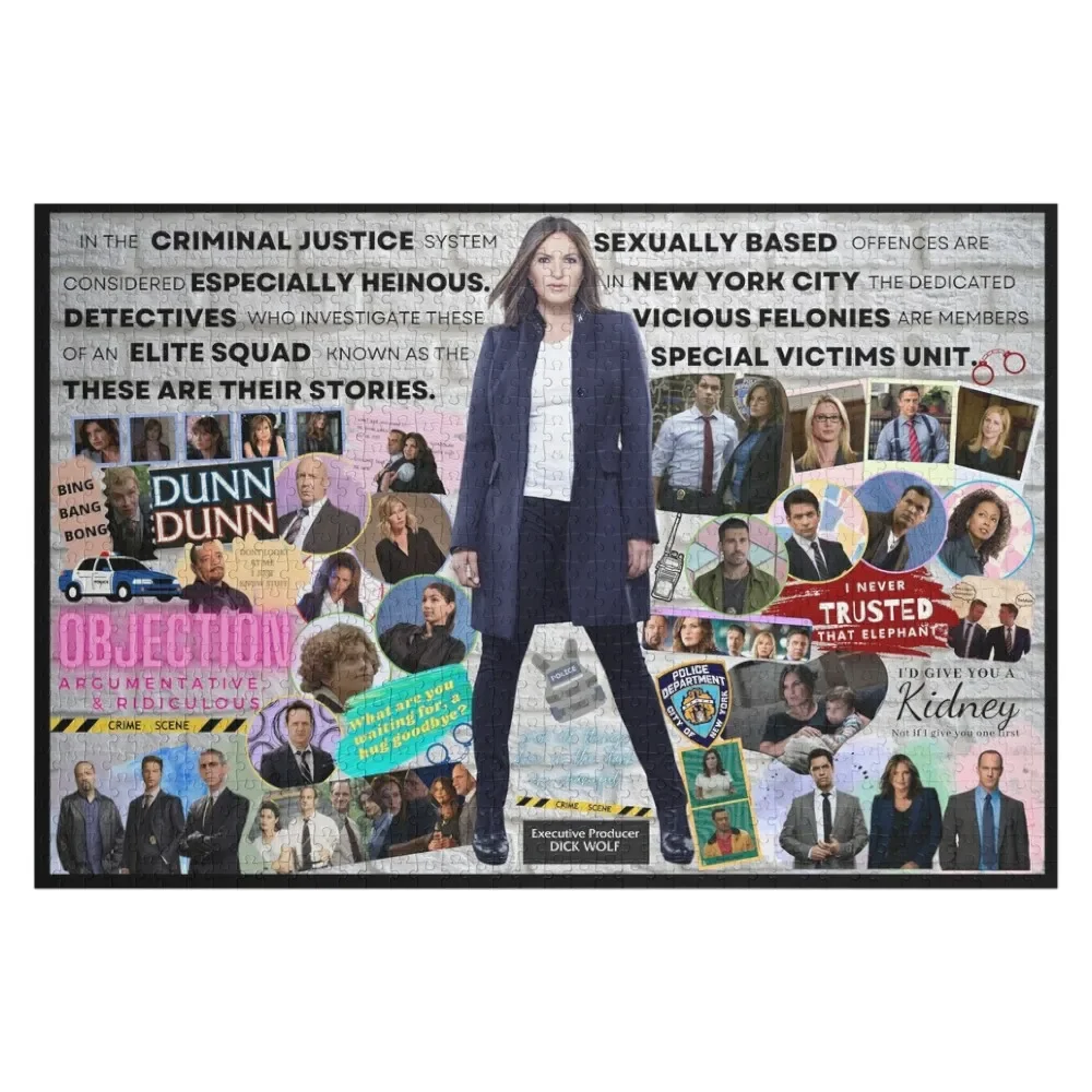 Law & Order SVU Collage Jigsaw Puzzle Photo Custom Wood Custom Wooden Name Puzzle