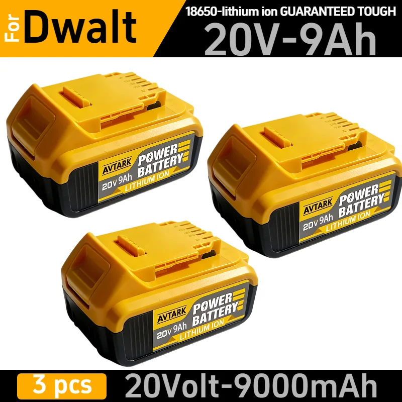 

20V 9.0Ah MAX Battery Power Tool battery, For DeWalt DCB184 DCB181 DCB182 DCB200 20V 9Ah 12Ah 18Volt Battery.