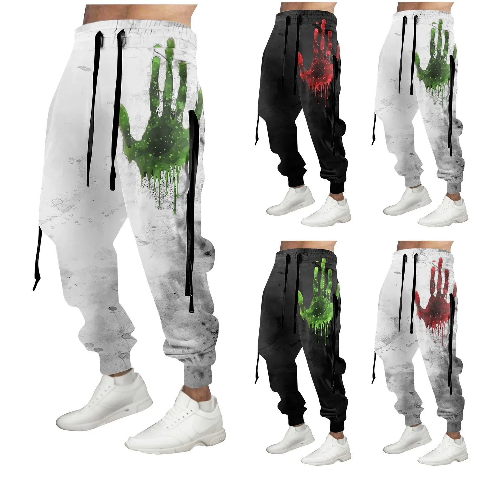 Pantalones de chándal con cordón para hombre, ropa deportiva cómoda y transpirable con cintura elástica y estampado 3D de búho, de diseñador, novedad