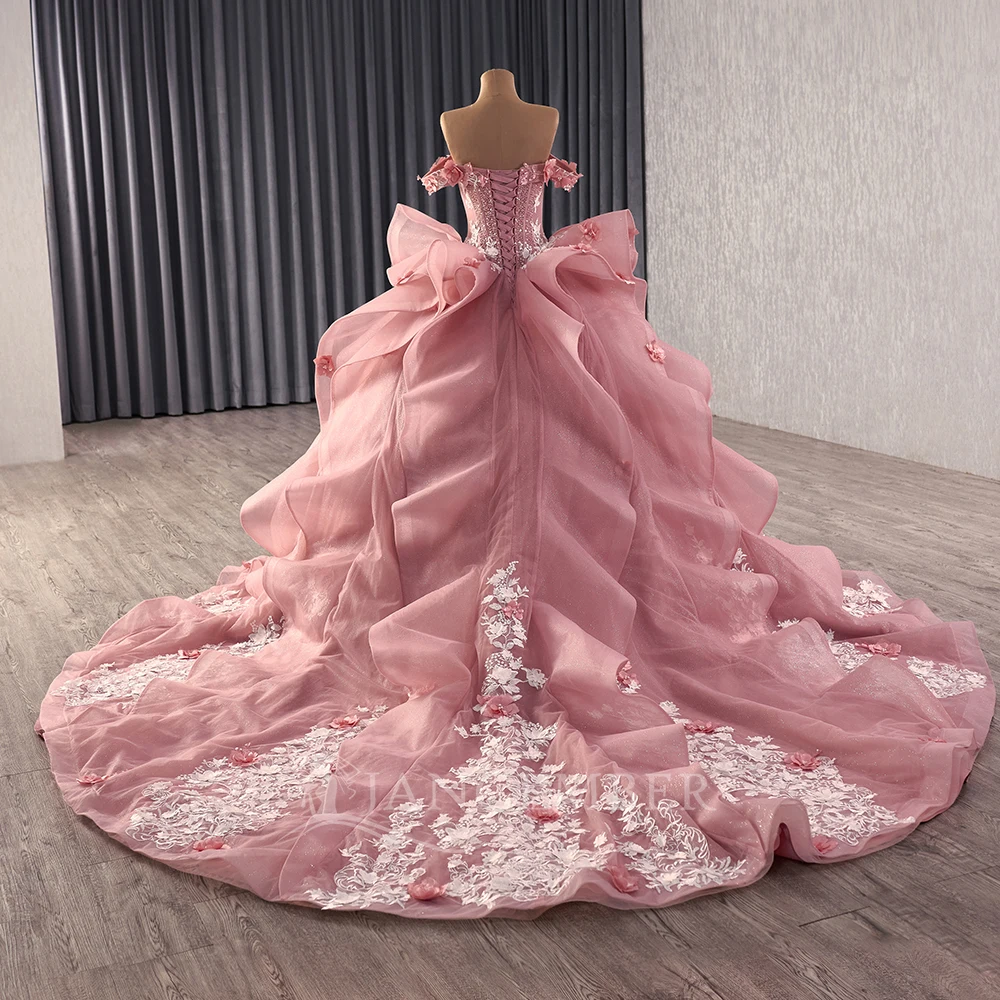 Quinceanera Dresses Ball Gown Off The Shoulder Tulle Appliques Sweet 16 Dresses 15 Anos Customized vestidos de 15 quinceañeras