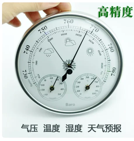 128mm 3 in 1 Barometer Thermometer Hygrometer High Precision Aneroid for Outdoor Fishing