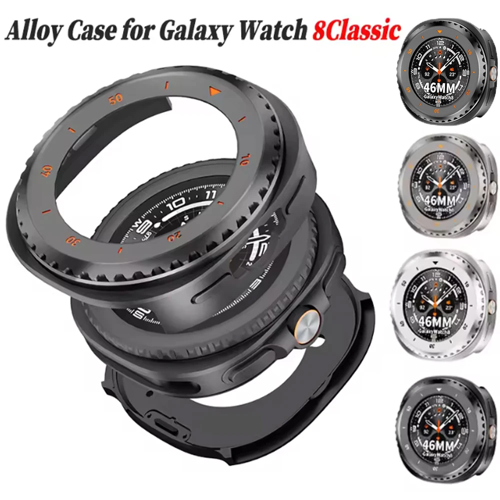 

Metal Alloy Protective Case for Samsung Galaxy Watch 8 Classic 46mm Hard Bumper Cover for Galaxy Watch 8Classic Accessories