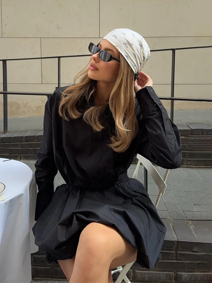 بدلة بيجامات نسائية قطنية من Marthaqiqi بأكمام طويلة وياقة مقلوبة ملابس نوم قصيرة تنانير ملابس نوم غير رسمية أطقم قمصان نوم