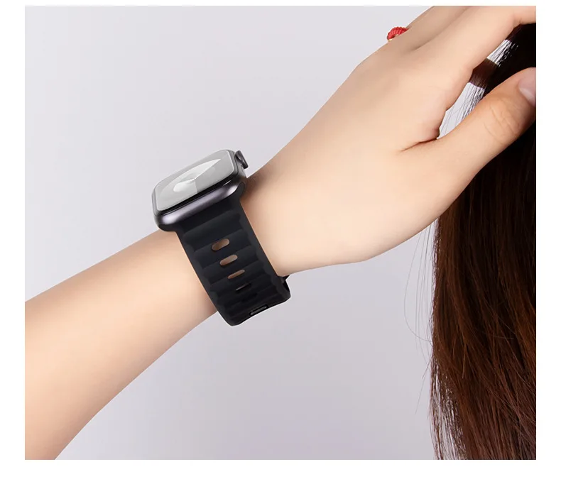 حزام سيليكون لحزام أبل ، سوار كوري رياضي ، سلسلة iWatch Ultra 2 ، 9 ، SE ، 8 ، 7 ، 6 ، 5 ، 4 ، 3 ، 45 ، 44 49 من من من من ، 40 من ، 41 من ، 38