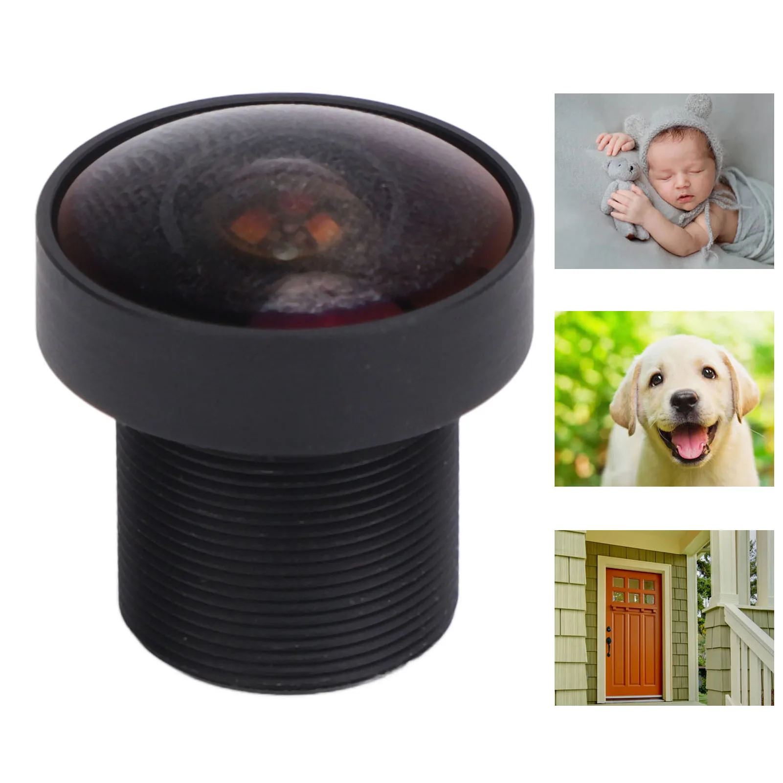 Fisheye Wide Angle Lens 5MP Single Board Fisheye Wide Angle Lens Clear Image Versatile  X 0.5 1.8mm Focal Length for Camera