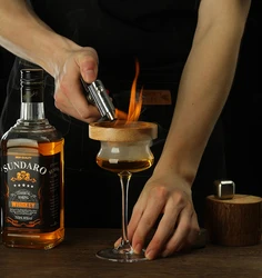 Cocktail Smoker Kit,Old Fashioned Chimney Drink Smoker Accessories for Infuse Cocktails, Gifts for Men