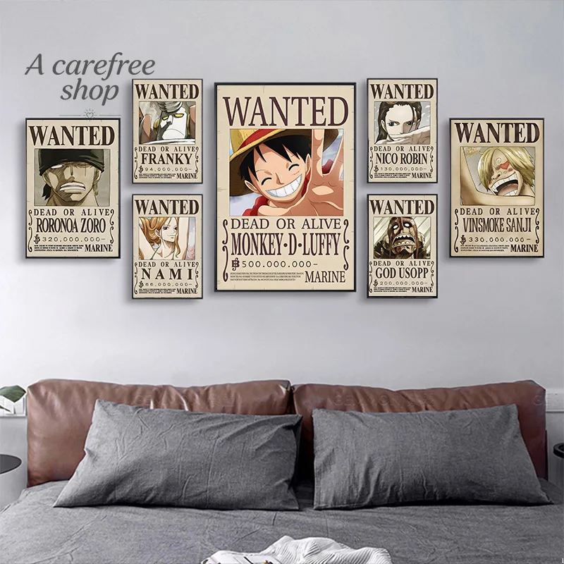 One Piece Hanging Painting, Reward Order, Wanted Notice, Pirate Bounty ...