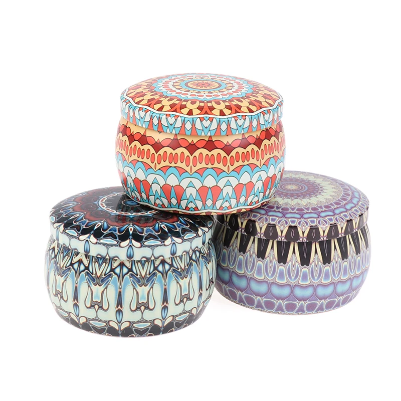 Series 2-Vintage Candle Tin Can Candy Cookie Storage Box Dry Spice Storage Jar For DIY Candle Cosmetic Ointment Making Christmas