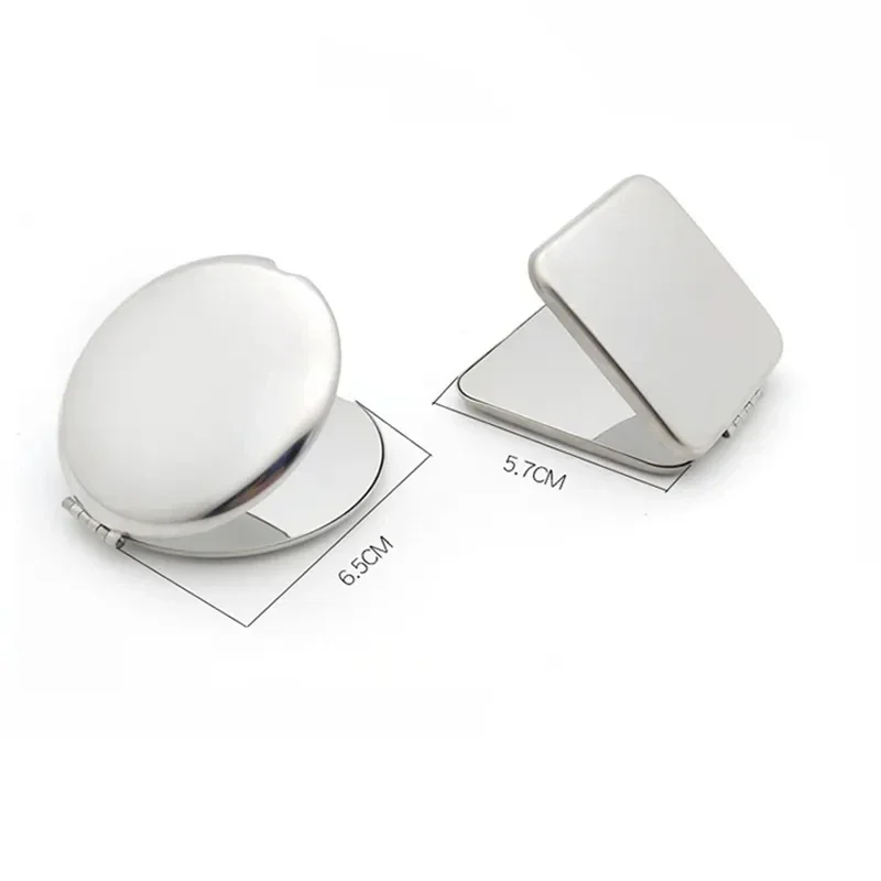 女性用ステンレス製化粧鏡,ポケット,折りたたみ式,手作り,化粧品,小さな美容ツール