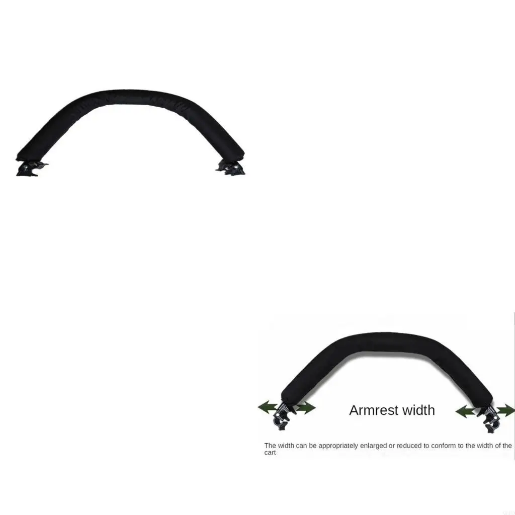 

Черный съемный подлокотник, бампер, коляска, передний подлокотник, круглая трубка, руль для коляски, аксессуары для