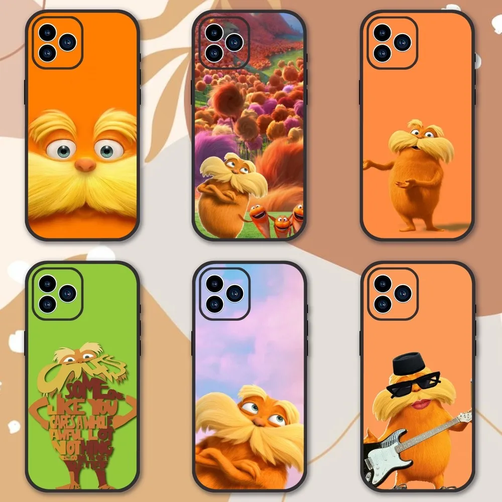 Cartoon The Lorax Phone Case For iPhone 13 12 11 14 15 Pro XS Max XR X 8 7 6S 6 Plus Soft Back case