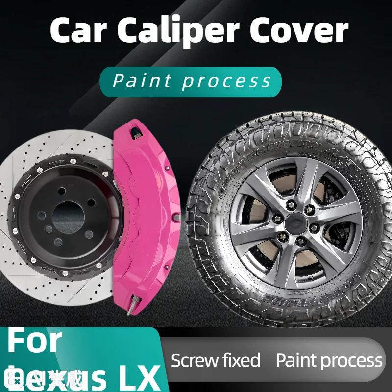 For Lexus LX Car Brake Caliper Cover Aluminum Alloy Wheel Exterior For Lexus LX470 LX500d LX570 LX600 LX700 LX800