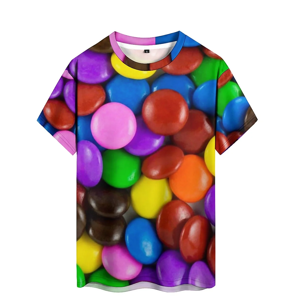 Men's Versatile Fashion 3D Printed Short-Sleeve T-Shirt - Bright Color, 3D Detail, Party Wear