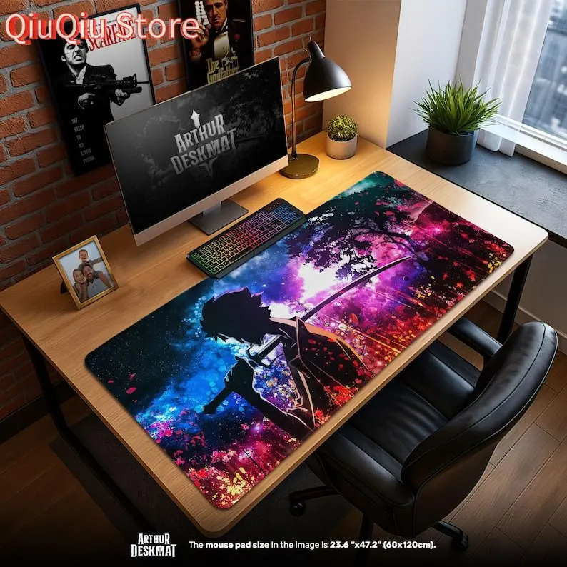 

Коврик для мыши Samurai Champloo Mugen — настольный коврик в стиле аниме «Меч», игровой коврик для мыши в стиле ретро Samurai, подарочный декор отаку