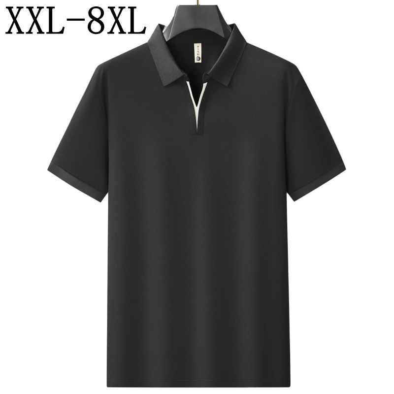 8XL 7XL 6XL 2026 Summer New Design Shirts For Men Clothes Top Grade Luxury Mens Polo Shirt Short Sleeve Lapel T-shirt Homme