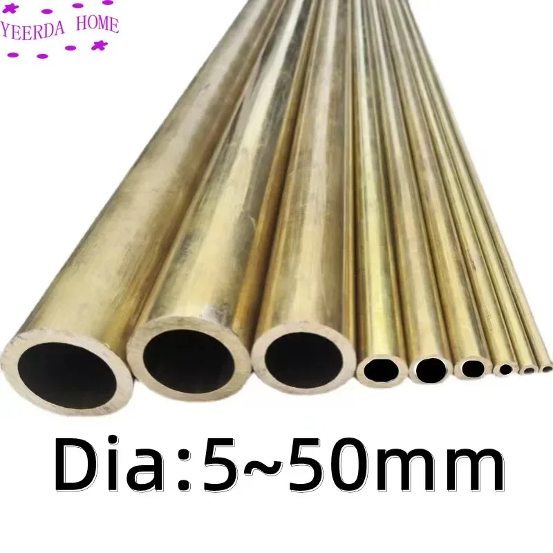 

5~50mm Dia Brass Tube Thick wall Pipe Model Tubing Big diameter high pressure resistant thick brass pipe