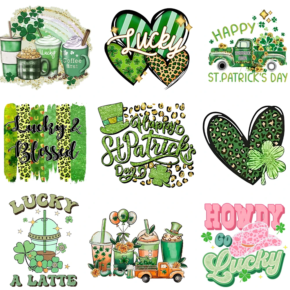 Saint Patrick's Day Iron on Transfer Sticker Iron on Transfers for Clothing Saint Patrick's Day Print Design Clothes Patches