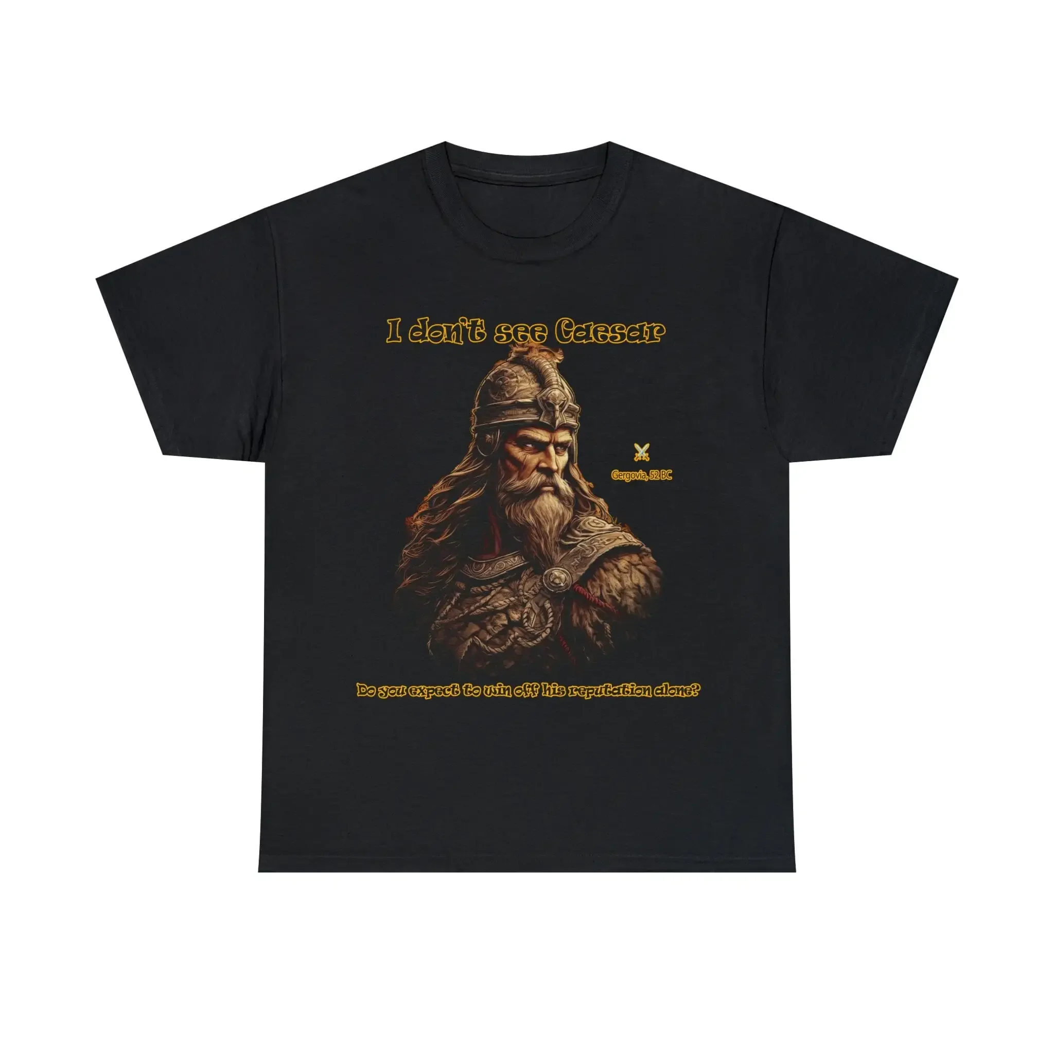 Rome-Gaul Wars Historical T-Shirt With Caesar - Vercingetorix - Perfect Gift For History Specialists - Unisex Heavy Cotton Tee