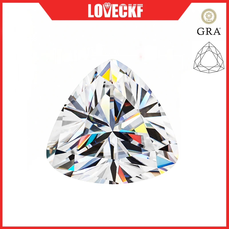 

White D Color Trilliant Cut Moissanite Stone with Certificate 0.5-4.0ct VVS1 Pass Diamond Tester with GRA