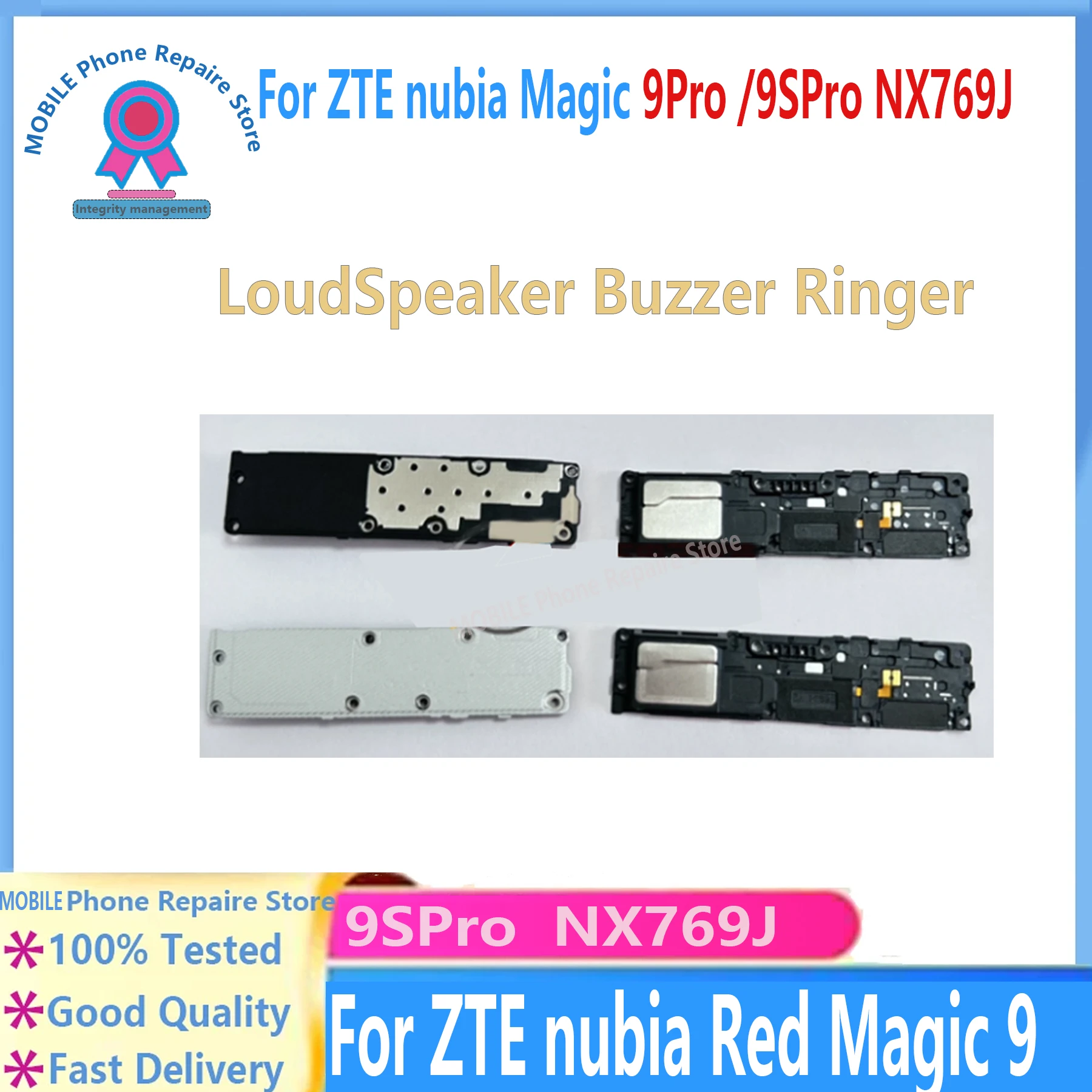 For ZTE Nubia Red Magic 9 9Pro 9SPro Plus Buttom Speaker Flex Cable Assembly Replacement NX769J Original Quality