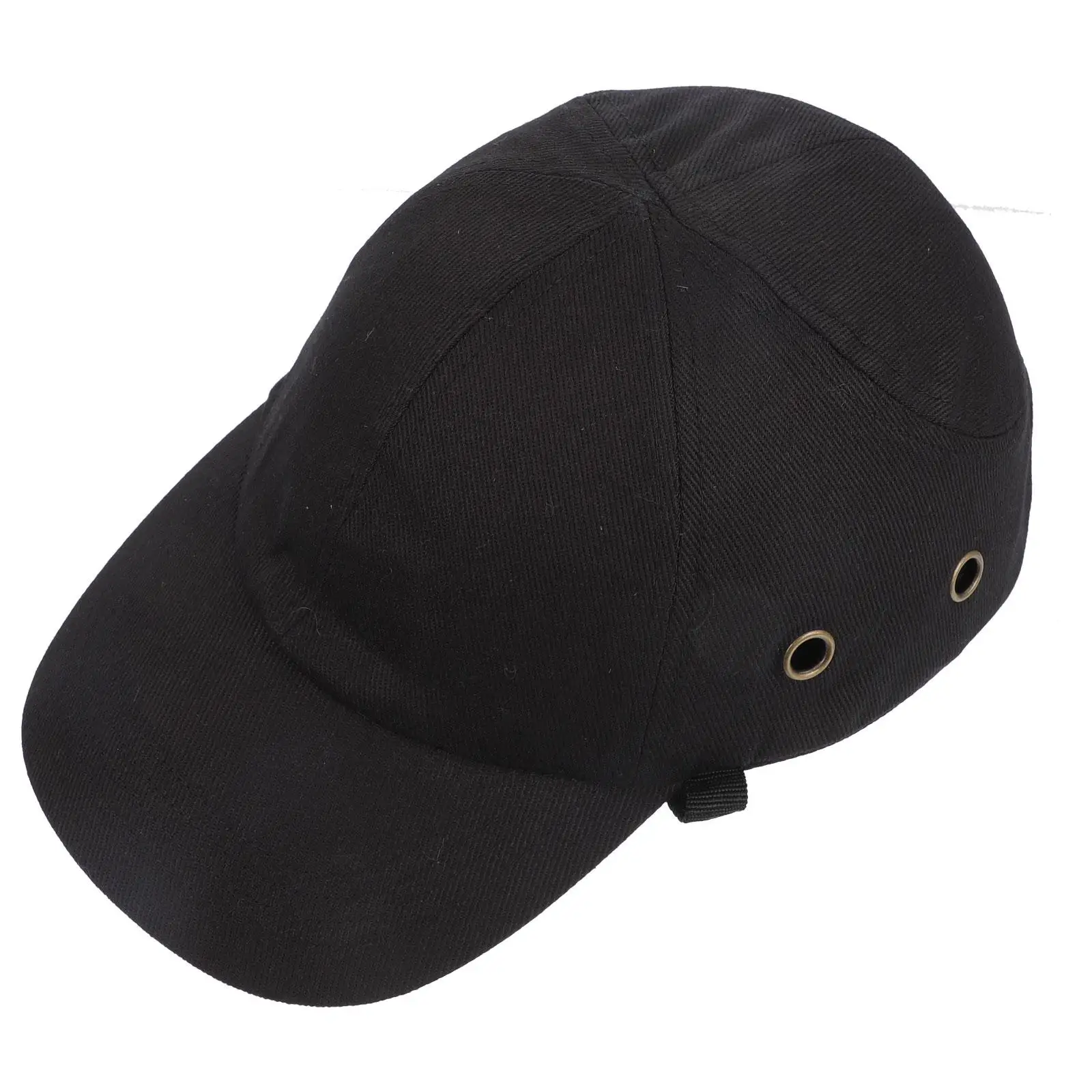 Hat Breathable Baseball Cap ABS Shell Protective Four Holes Adjustable Black Size Wide Uses
