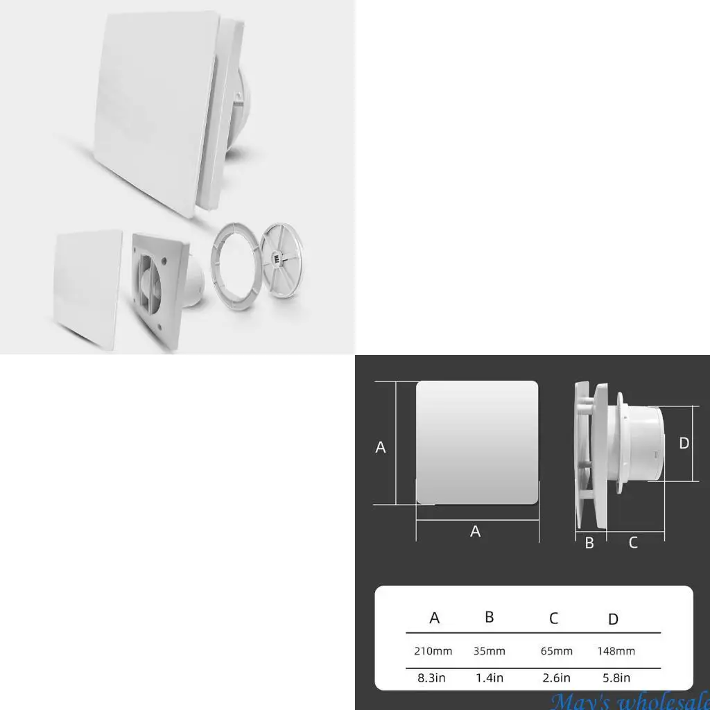 Ventilation Fan Kitchen Air Extractor Duct Fan for Window Wall Ceiling Mount 448A