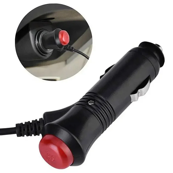 Boyi Technology Car Cigarette Lighter Plug to DC5.5*2.1MM Power Plug Male Adapter with Switch LED Plug Converter