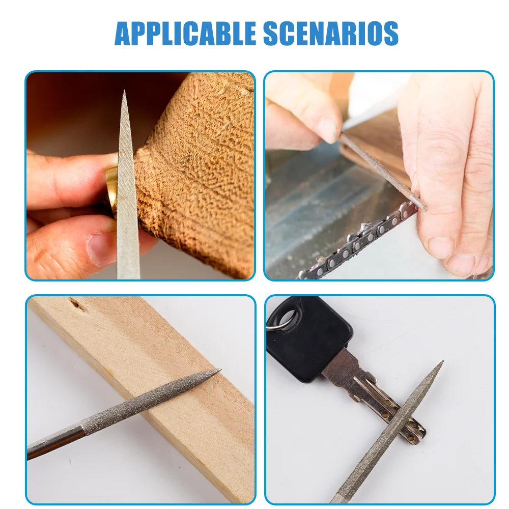 13-Piece Needle File Set, Deburring Tools, With Optional Gloves, Sandpaper, For Sanding, Polishing, with Brush And Carrying Bags