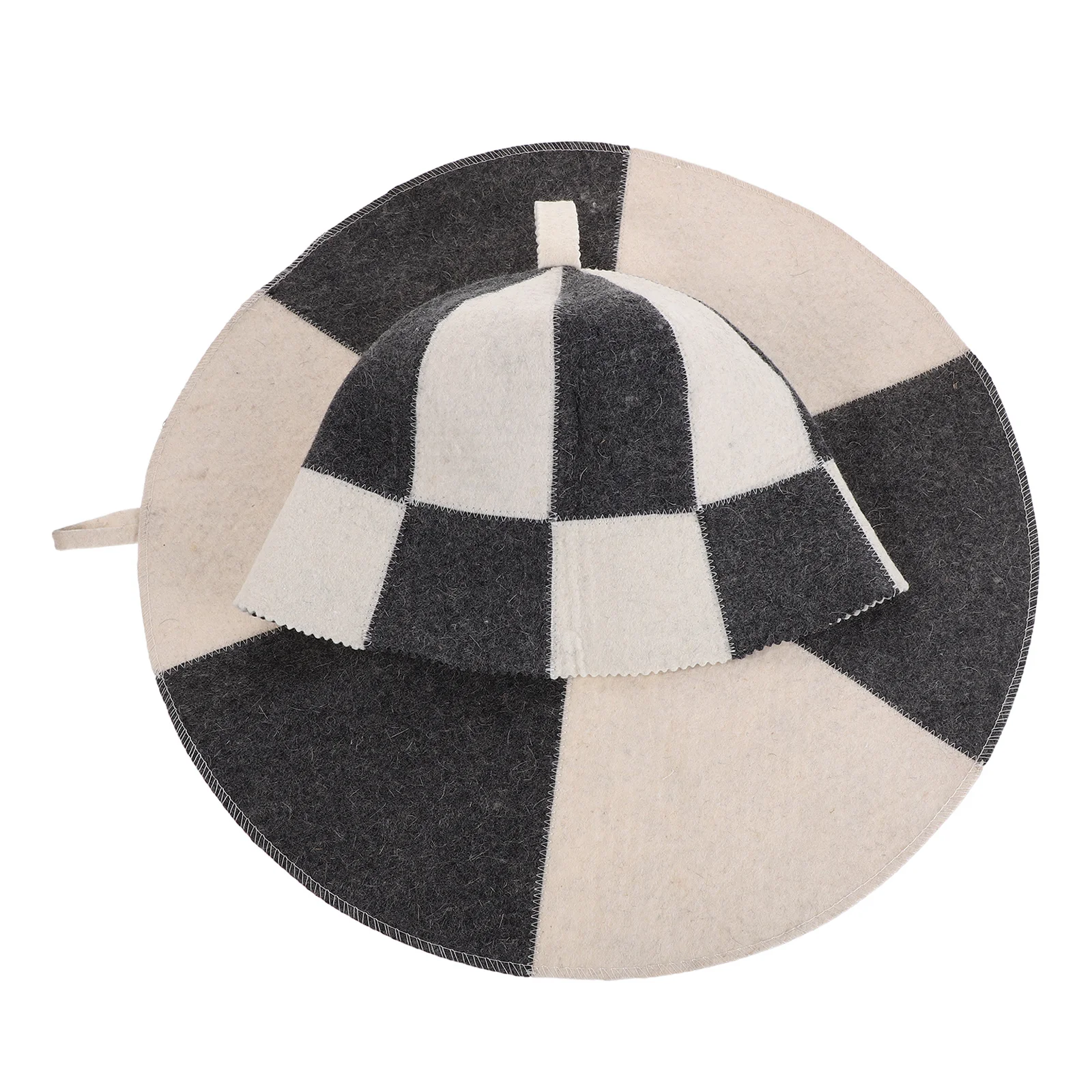

1 set 1 Set Felt Sauna Hat Heat Insulation Mat Set For Women Men Wool Bath Cap Sauna Accessories Steam Room Shower Use